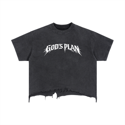 GOD'S PLAN CUTOFF TEE [BLACK]