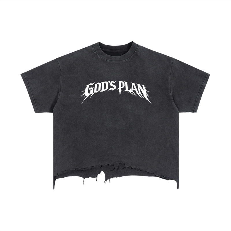 GOD'S PLAN CUTOFF TEE [BLACK]