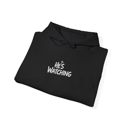 Hoodie — He's Watching Minimal Horror Graphic Hoodie