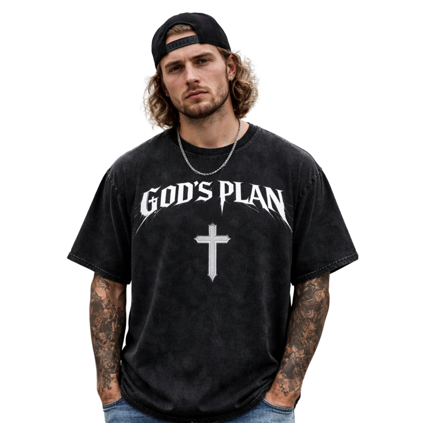 GOD'S PLAN TEE [BLACK]