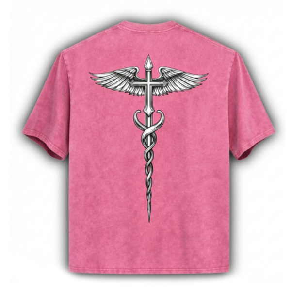 WINGED CROSS TEE [PINK]