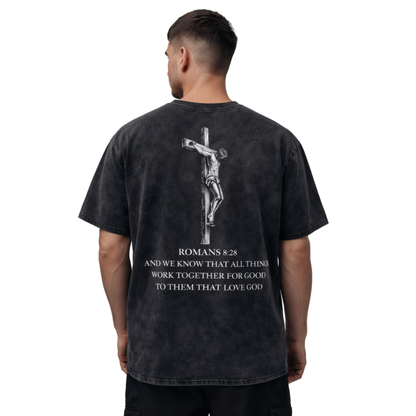 ROMANS 8:28 TEE [BLACK]