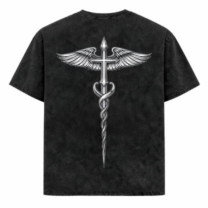WINGED CROSS TEE [BLACK]